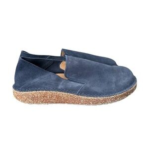 Birkenstock Callan Navy Suede Leather Slip On Shoe Size 41 / 10